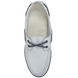 Chaussures bateau en cuir SAILING 500 femme Gris