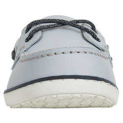 Chaussures bateau en cuir SAILING 500 femme Gris