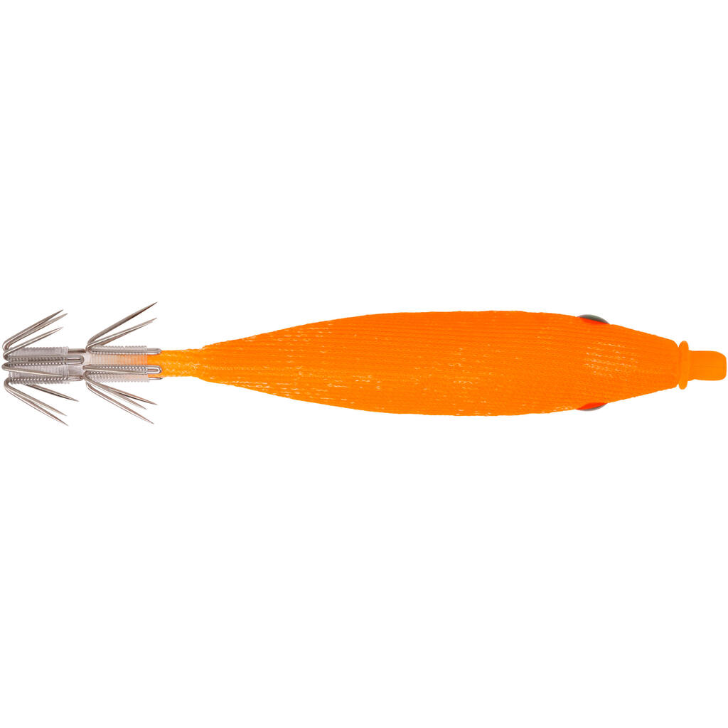 Turlutte EBIKA soft 2.5 90 orange pêche des seiches/calamars