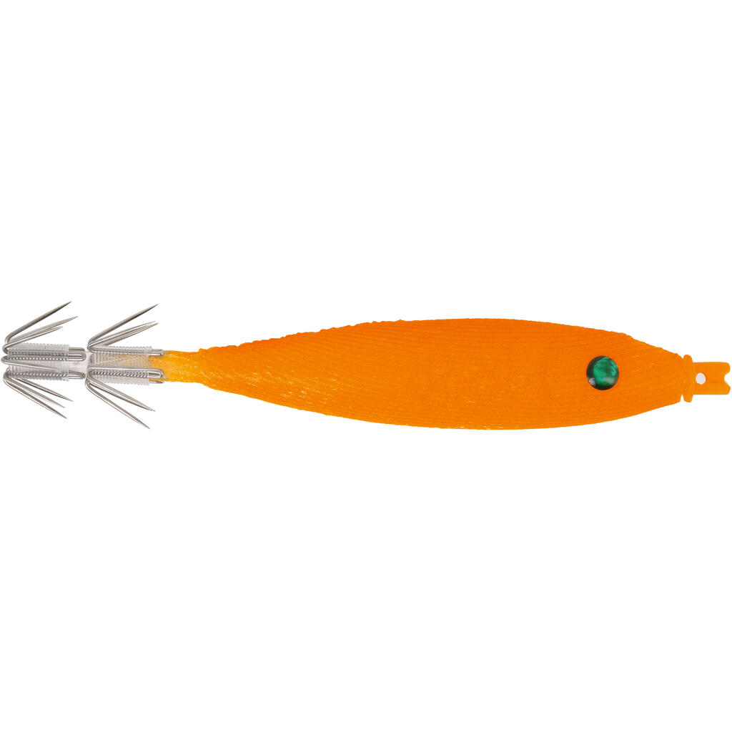Turlutte EBIKA soft 2.5 90 orange pêche des seiches/calamars