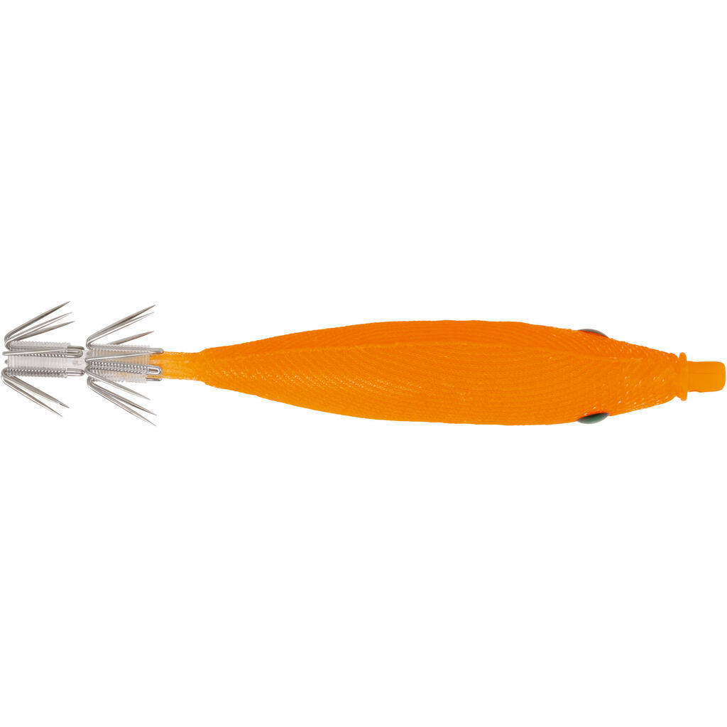 Turlutte EBIKA soft 2.5 90 orange pêche des seiches/calamars