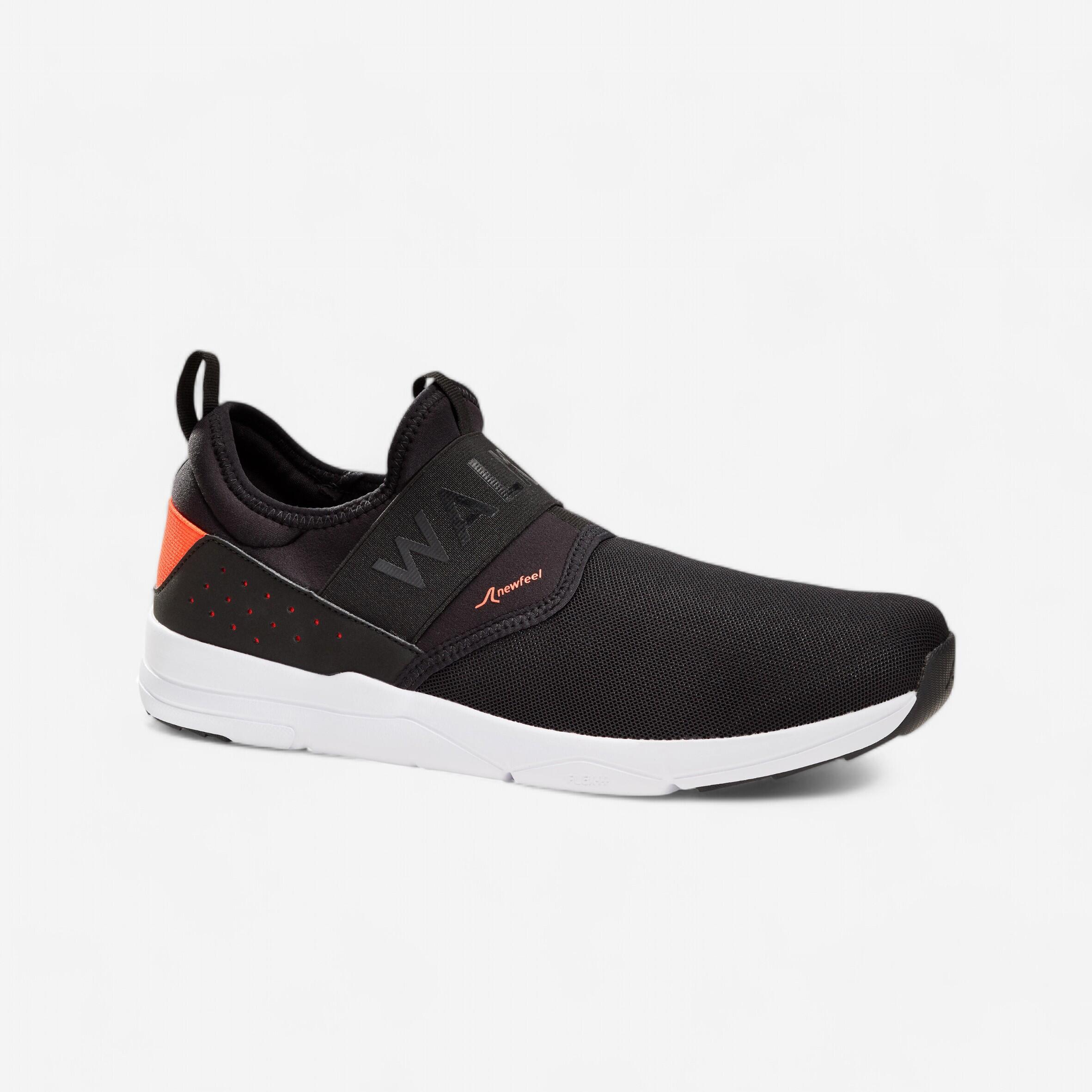 Chaussures marche urbaine homme PW 160 Slip On noir orange