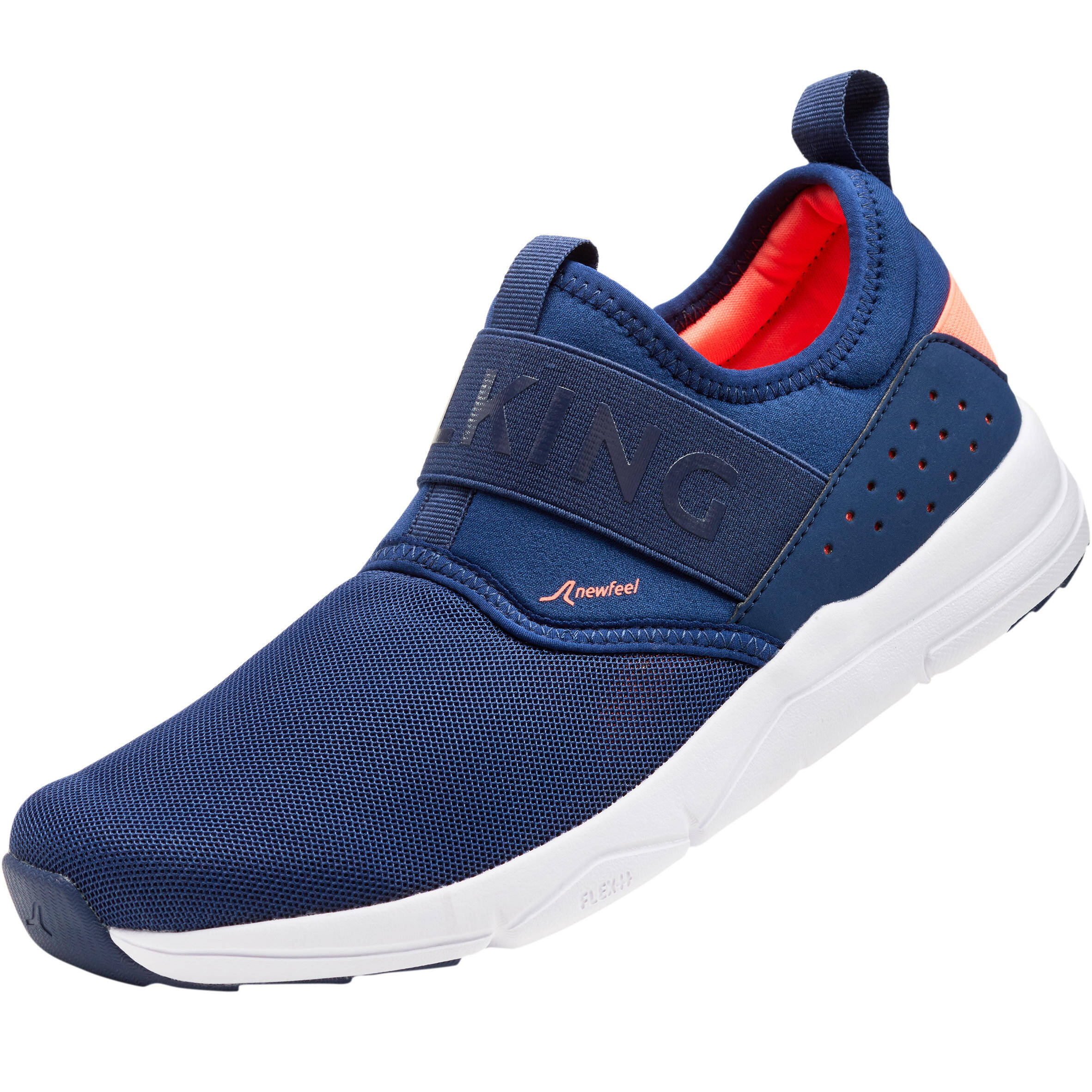 Women Walking shoes Superior Grip, Lightweight, Slip-On Shoes, PW 160 - Navy