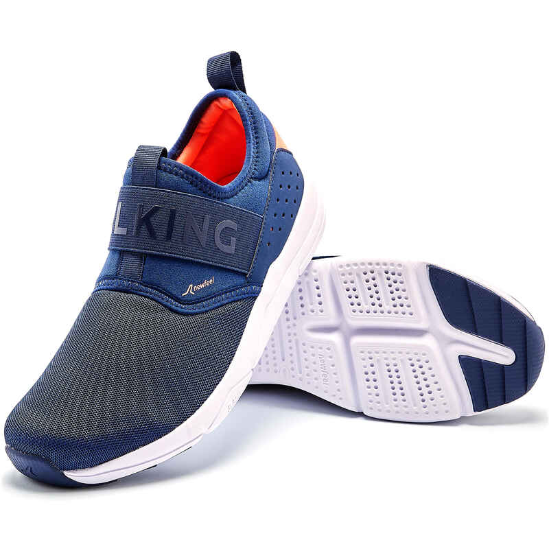 PW 160 Slipon Women's Fitness Walking Shoes Navy Decathlon