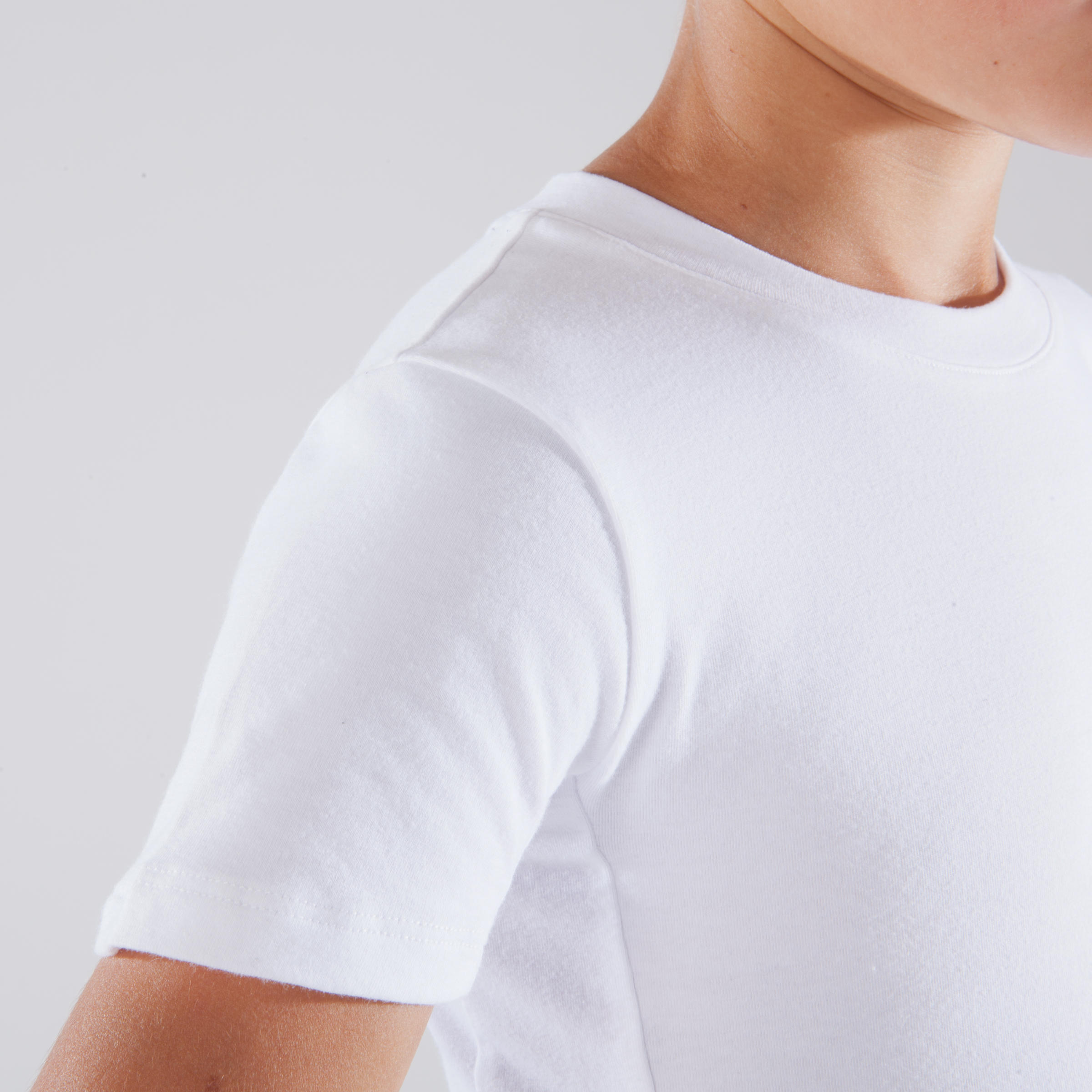 T-shirt danse classique blanc manches courtes garçon 9/18