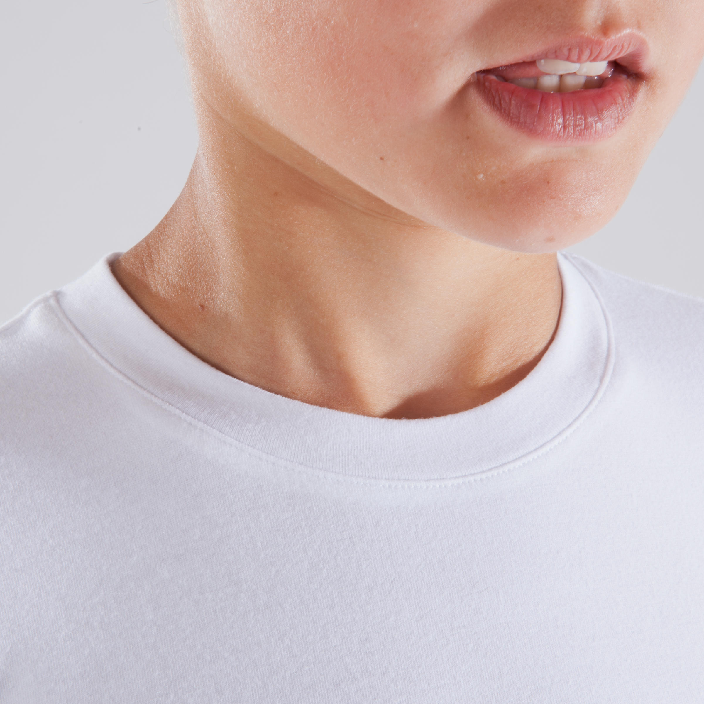 T-shirt danse classique blanc manches courtes garçon 8/18
