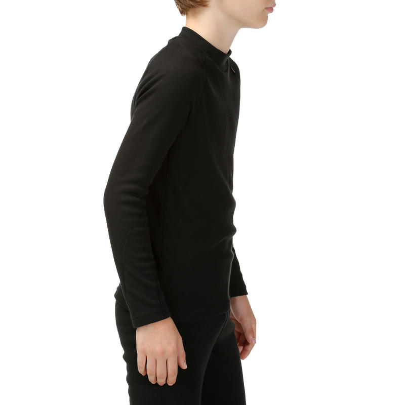 เสื้อตัวในสำหรับเด็กเพื่อการเล่นสกีรุ่น 100 (สีดำ)