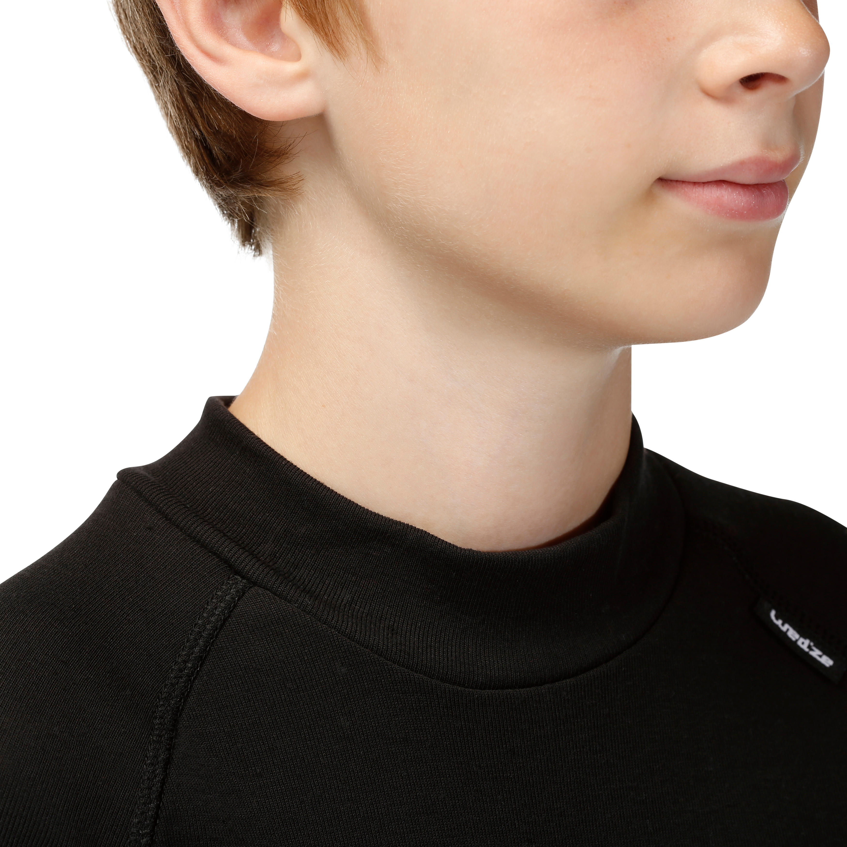 Kids' Ski Base Layer Top - BL 100 Black - WEDZE