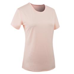 100 Women's Fitness Cardio Training T-Shirt - Pale Pink