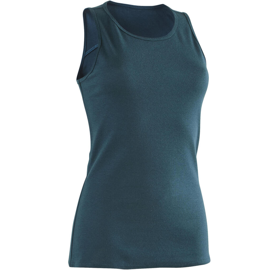 500 Women's Pilates & Gentle Gym Tank Top - Turquoise