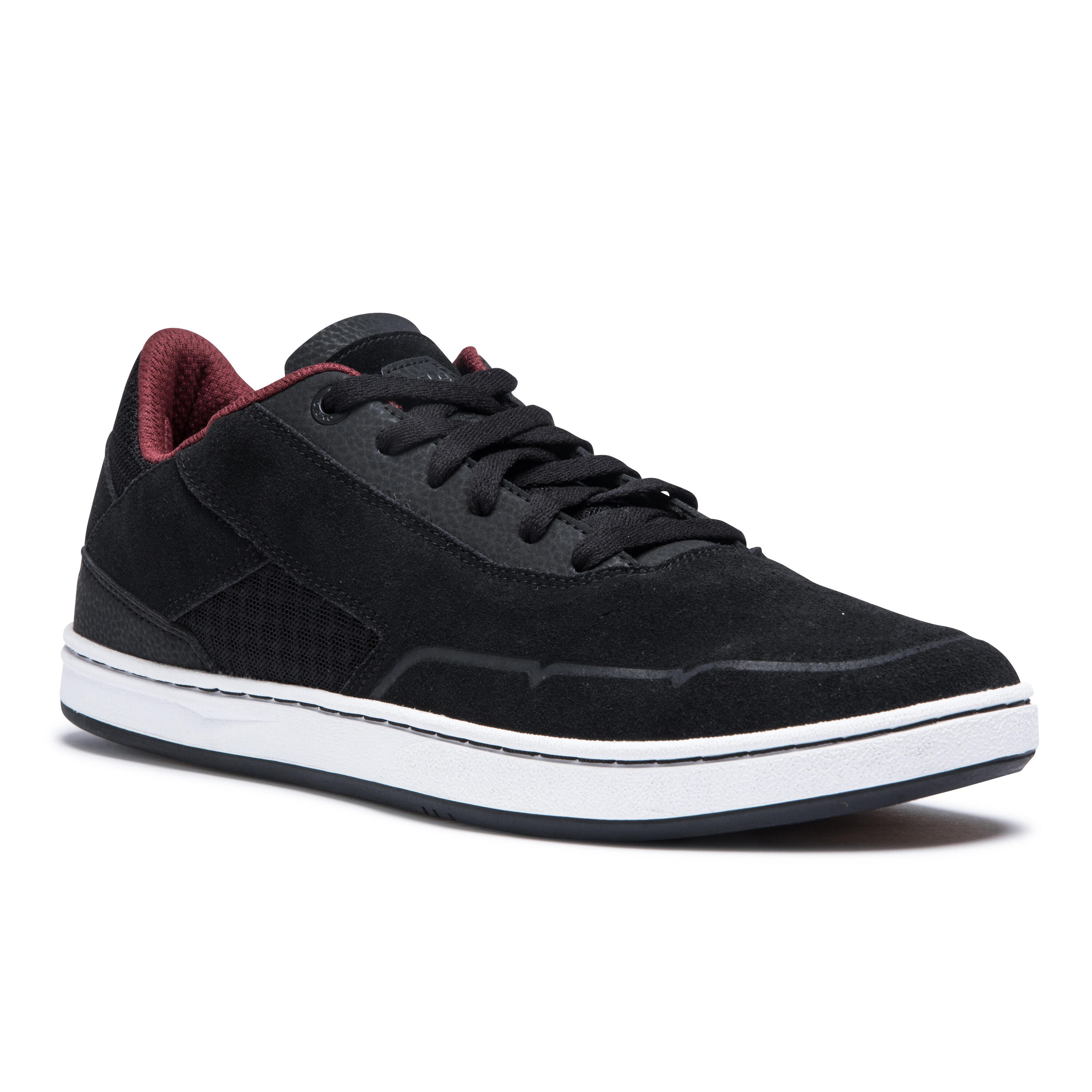Crush 500 Adult Low-Top Cupsole Skate Shoes - Black/Burgundy 13/14