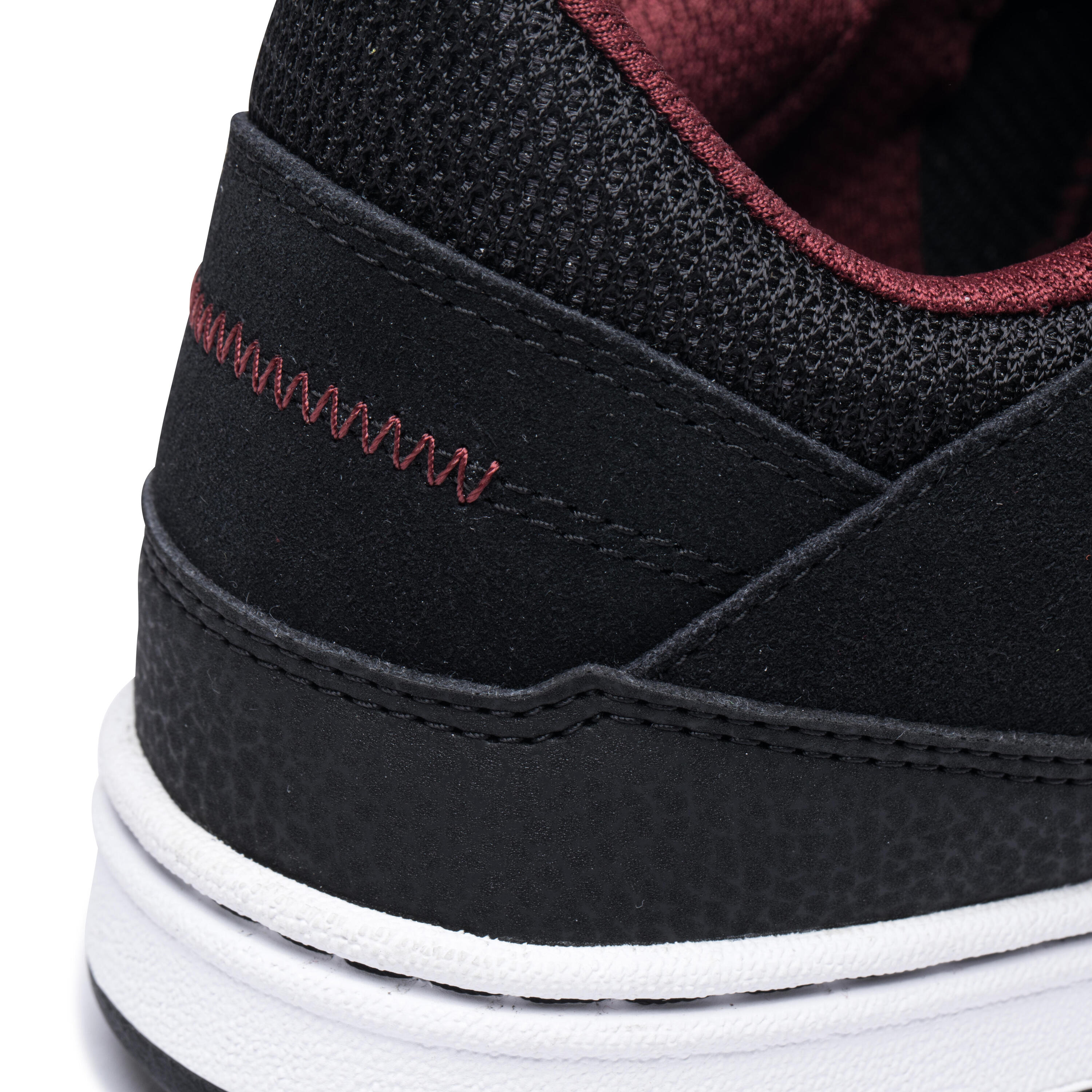 Crush 500 Adult Low-Top Cupsole Skate Shoes - Black/Burgundy 8/14
