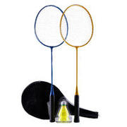 RAQUETA DE BÁDMINTON ADULTO BR 100 SET STARTER AMARILLO/AZUL