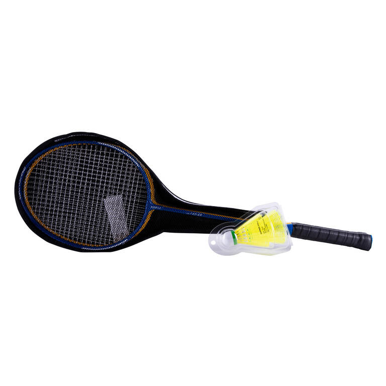 RAKET BADMINTON DEWASA BR 100 STARTER SET KUNING BIRU