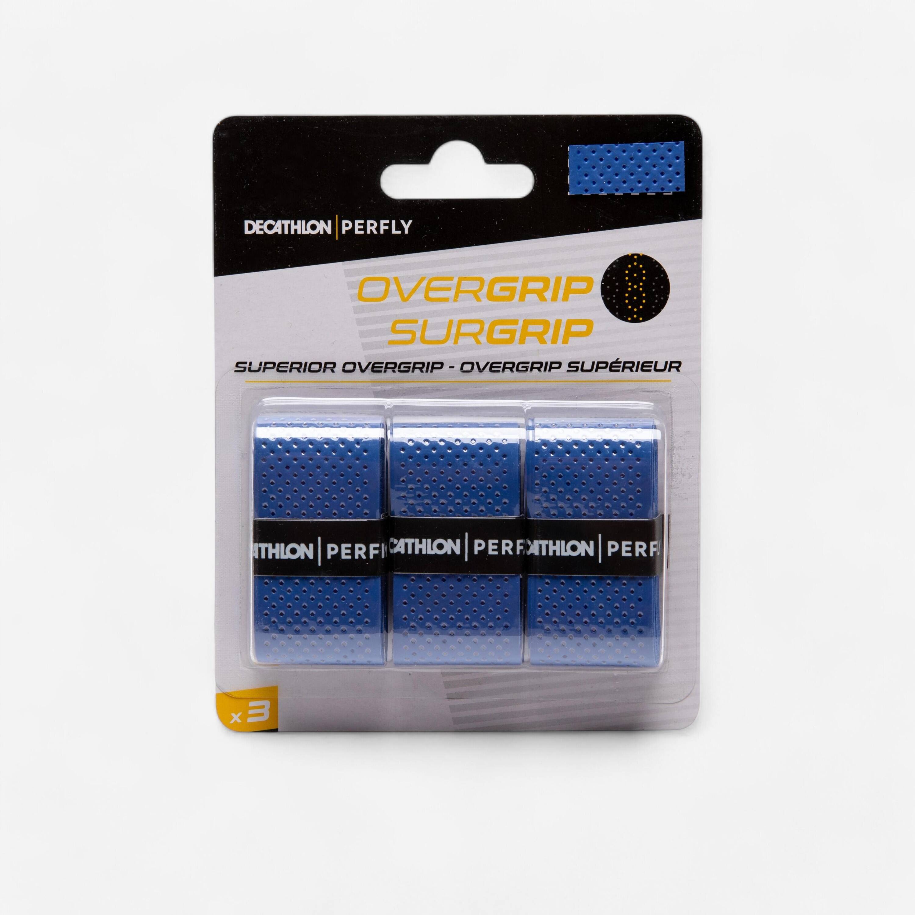 BADMINTON SUPERIOR OVERGRIP X 3 BLUE -  1