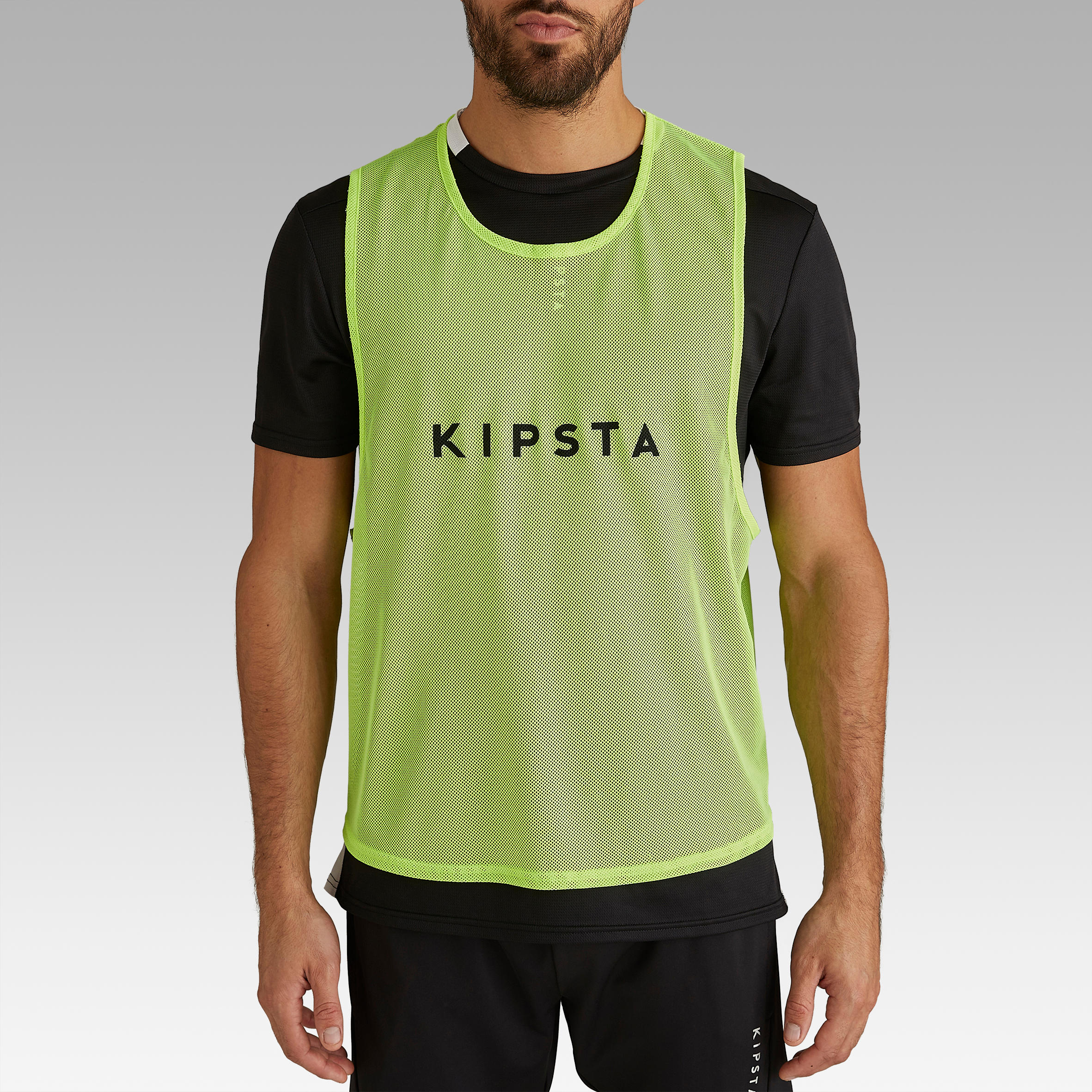 Team Sports Bib Adults Fluo lime yellow Kipsta Decathlon