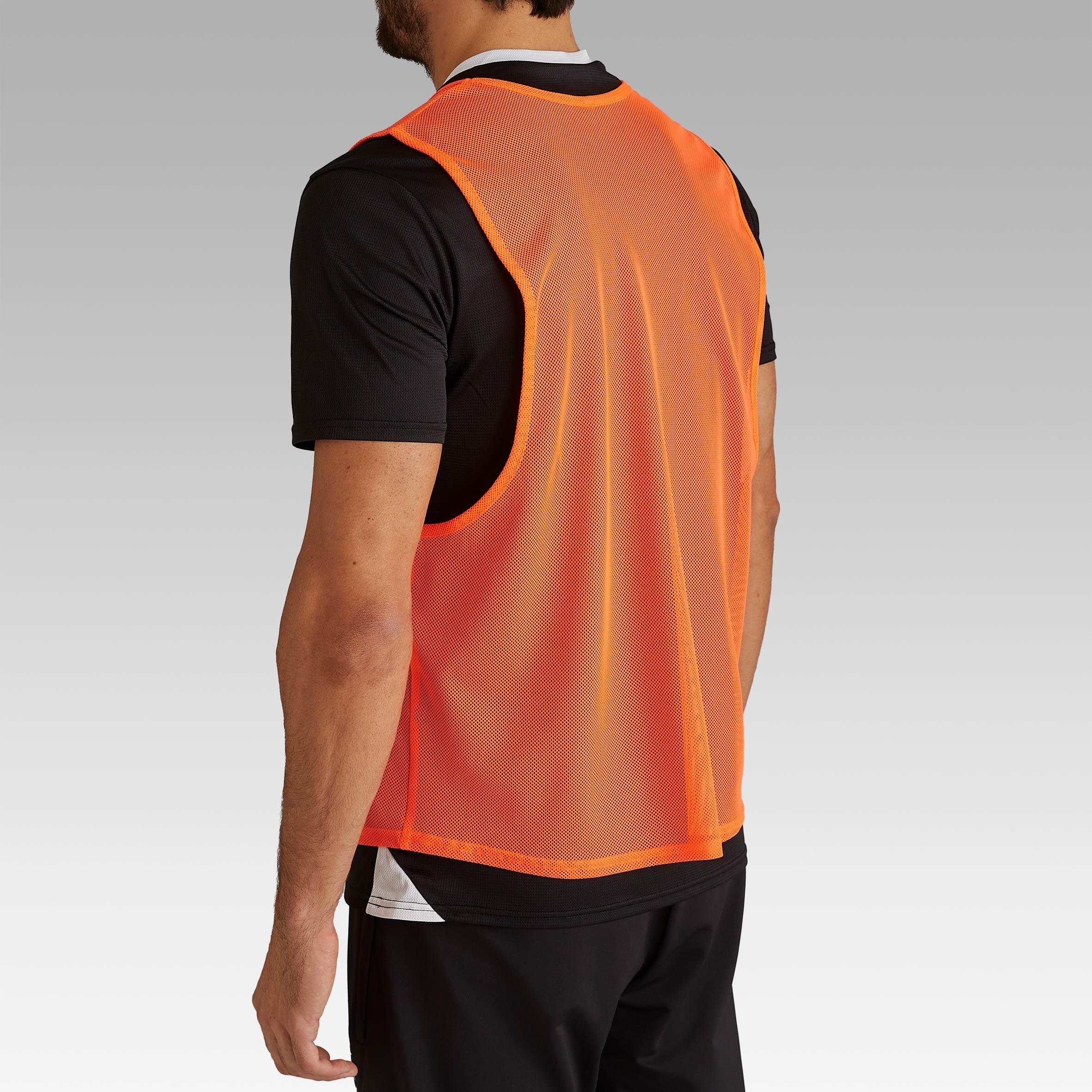 Adult Football Bib Neon Orange DecathlonB2B