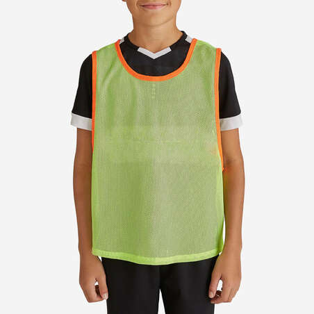 Chasuble sports collectifs enfant jaune fluo