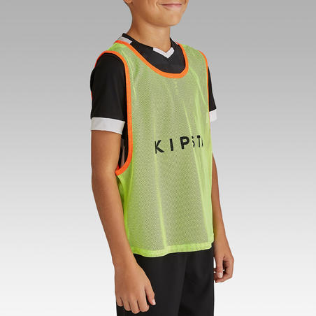 Chasuble sports collectifs enfant jaune fluo