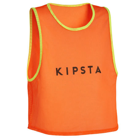 Chasuble sports collectifs enfant orange fluo