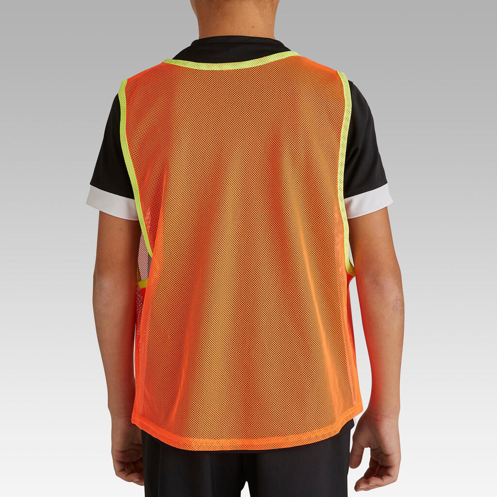 PETO DE ENTRENAMIENTO FÚTBOL NIÑOS NARANJO FLUOR