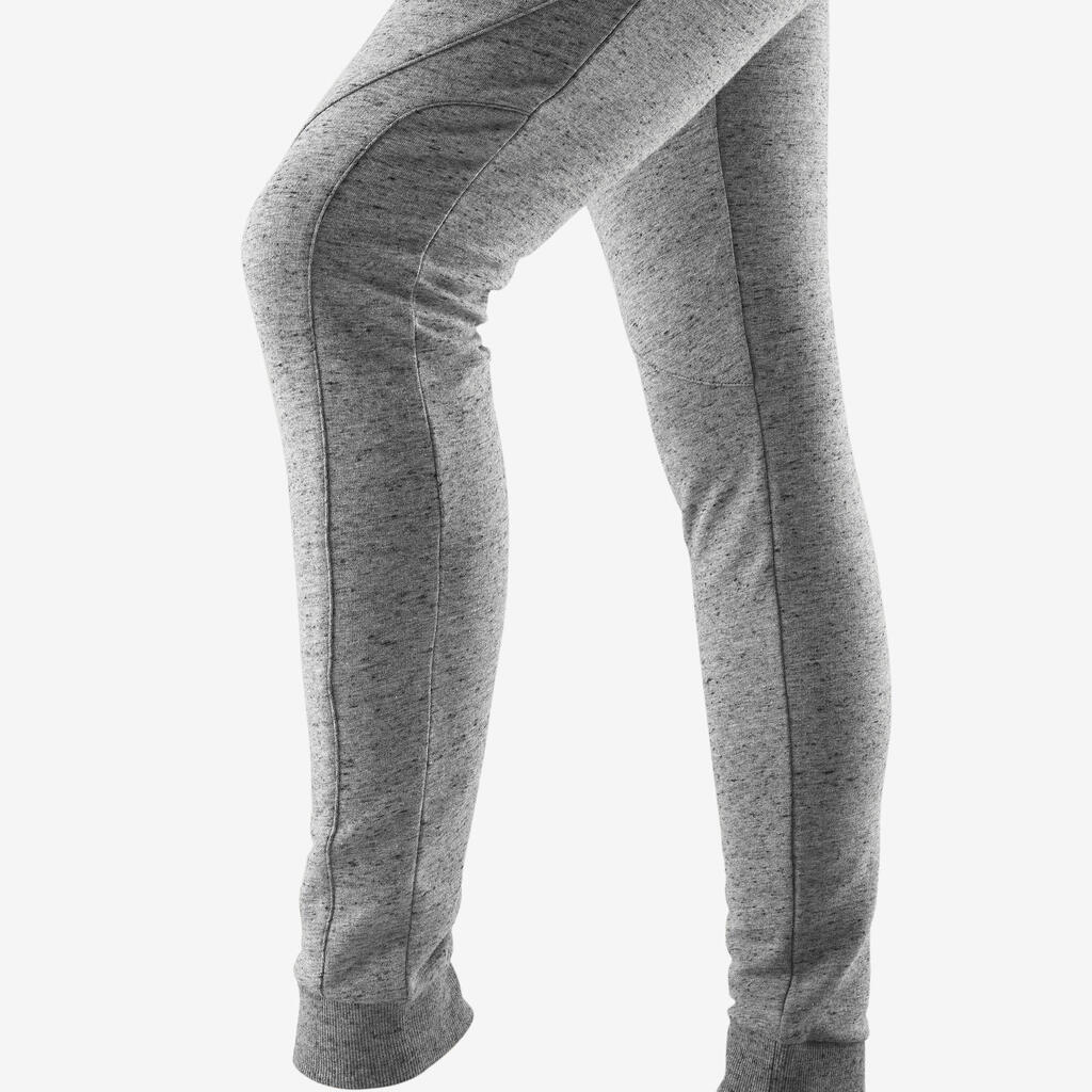 Pantalon Jogging Slim Fitness Femme - 520 Gris chiné