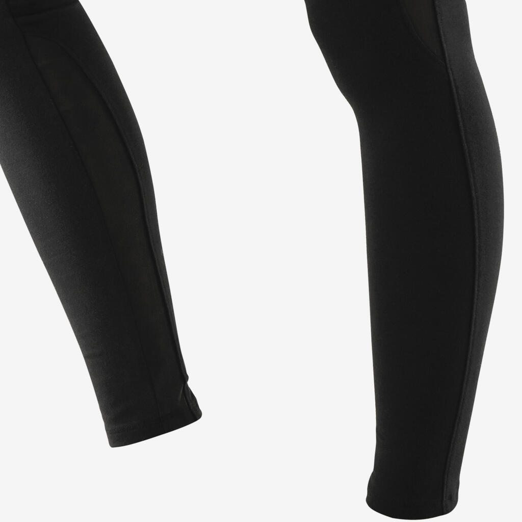 Legging sport taille haute 520 femme en coton noir