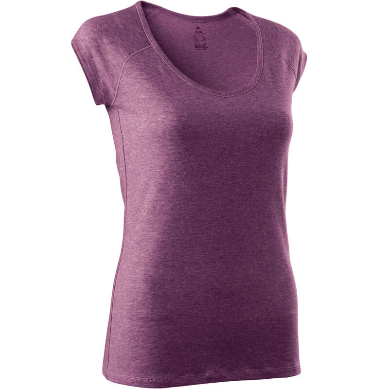 WOMAN T SHIRT LEGGING SHORT Clothing - 500 Slim-Fit Gym T-Shirt NYAMBA - Tops