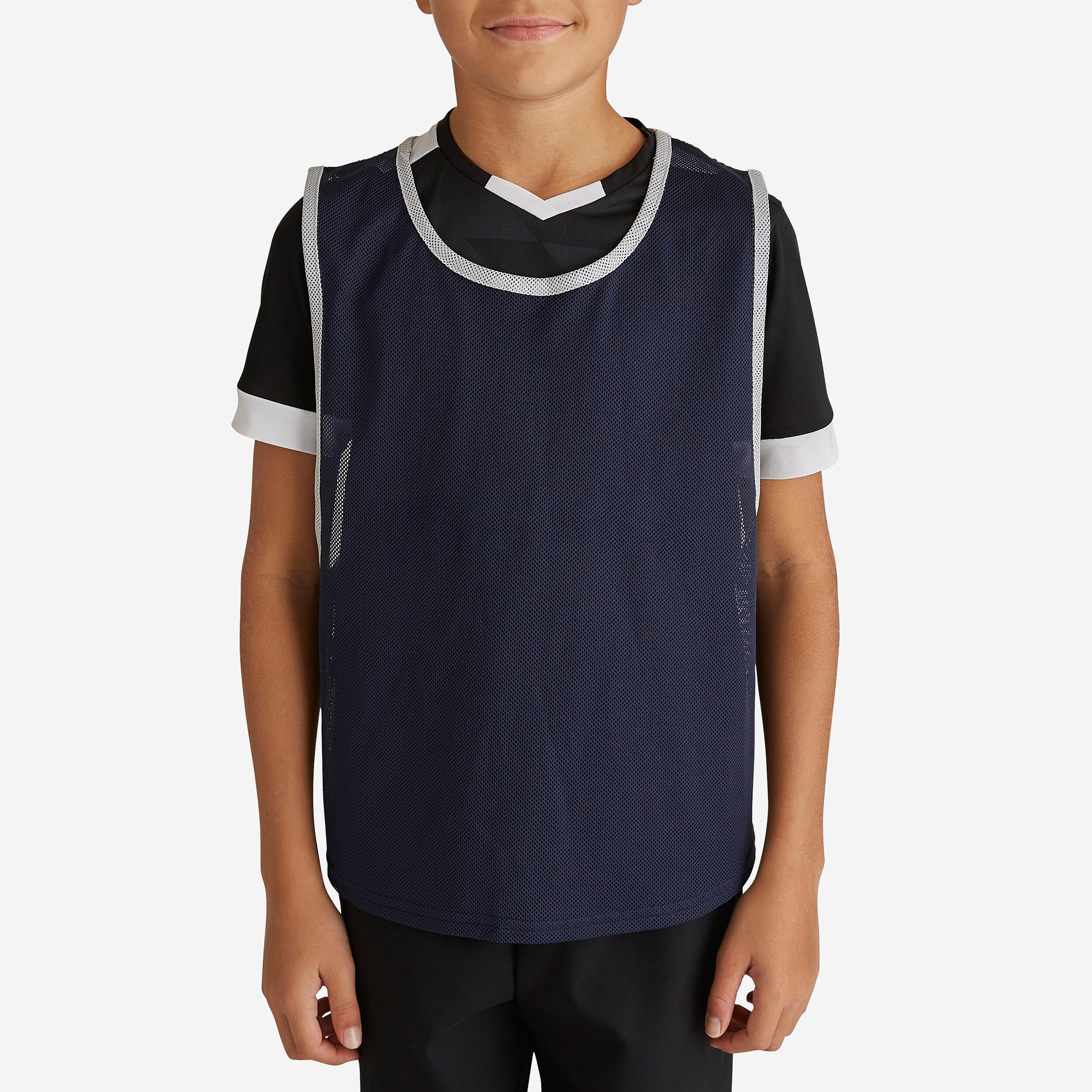 Children's team sports vest blue