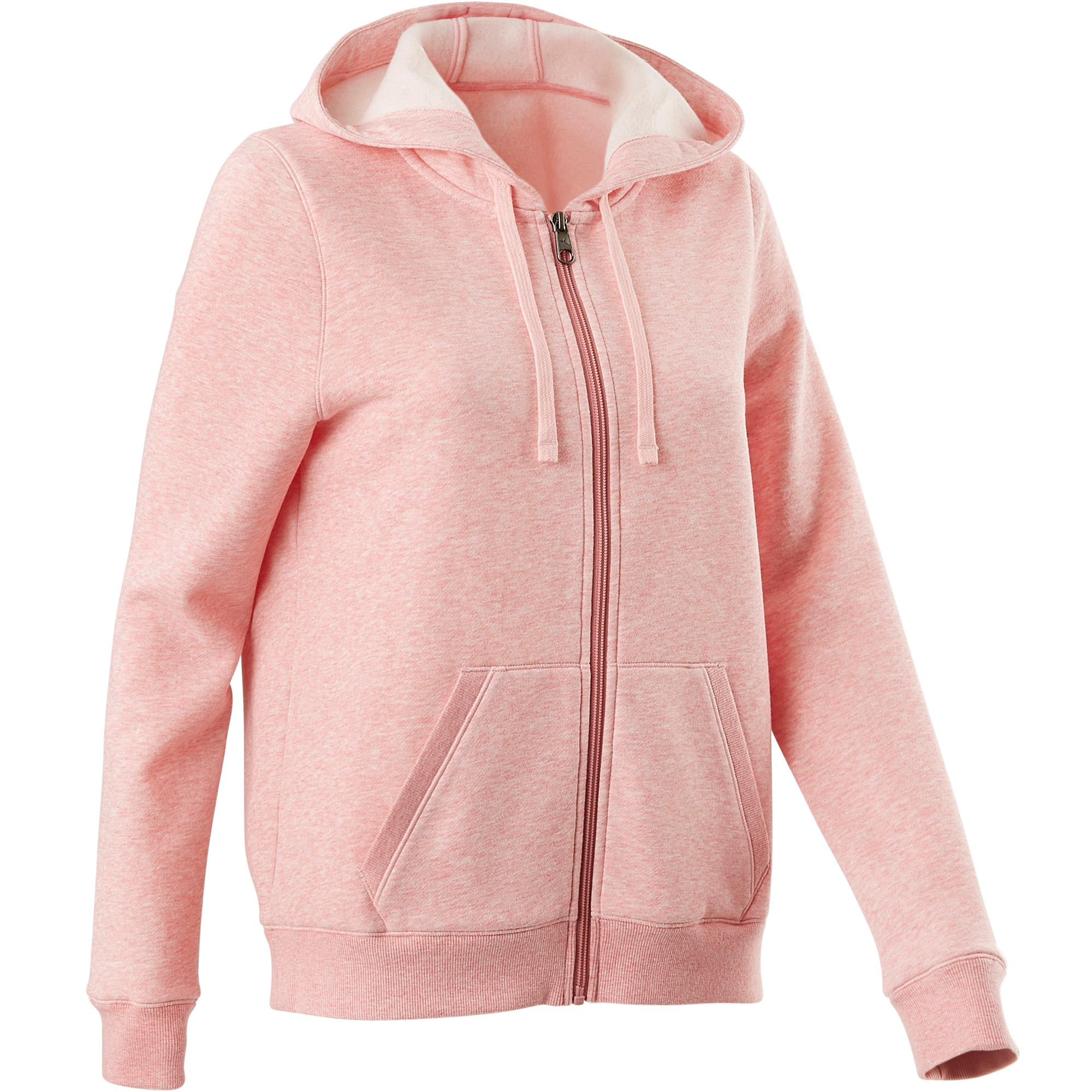 sudadera rosa con cordones negros