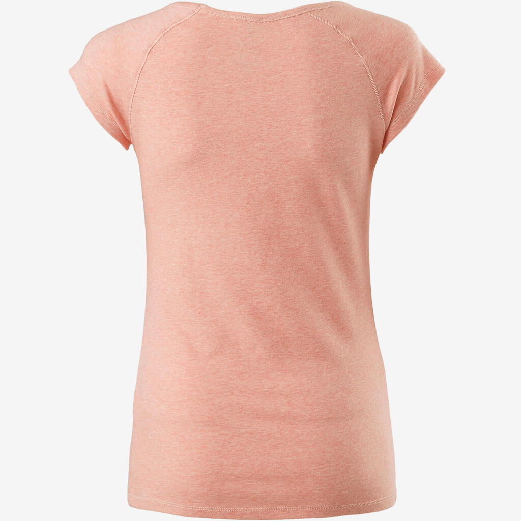 T-Shirt 500 Slim Damen grau