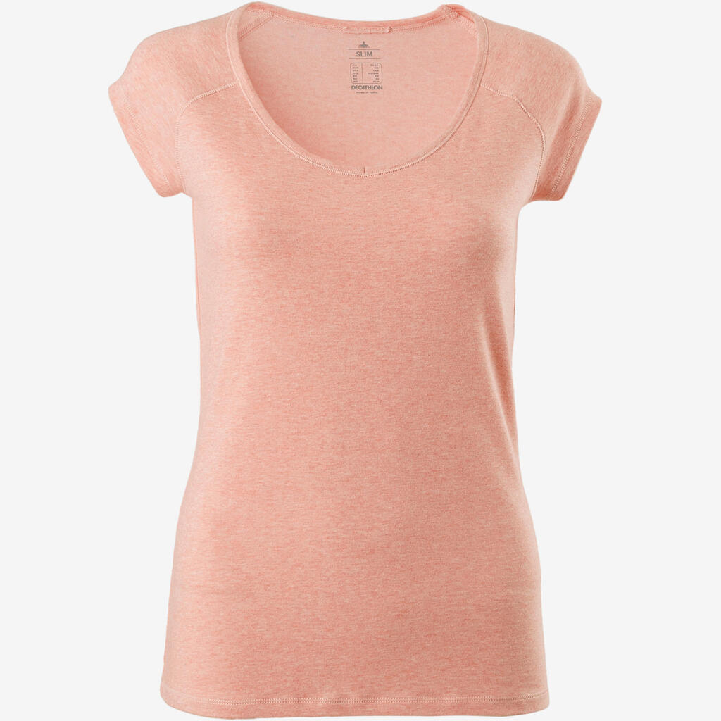 T-Shirt 500 Slim Damen grau