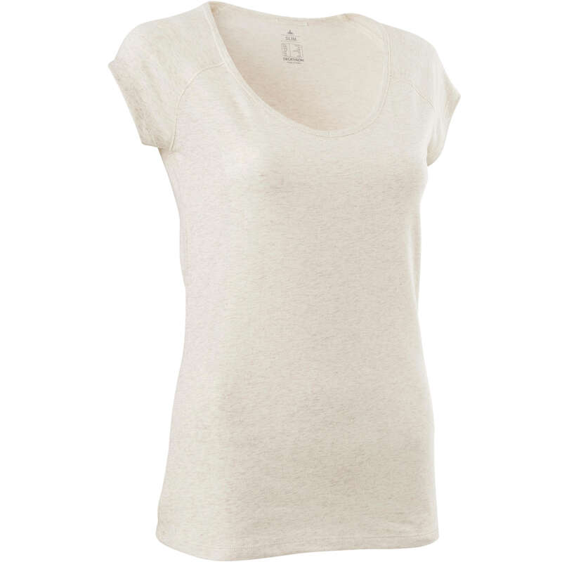 WOMAN T SHIRT LEGGING SHORT Clothing - 500 Slim-Fit Gym T-Shirt NYAMBA - Tops