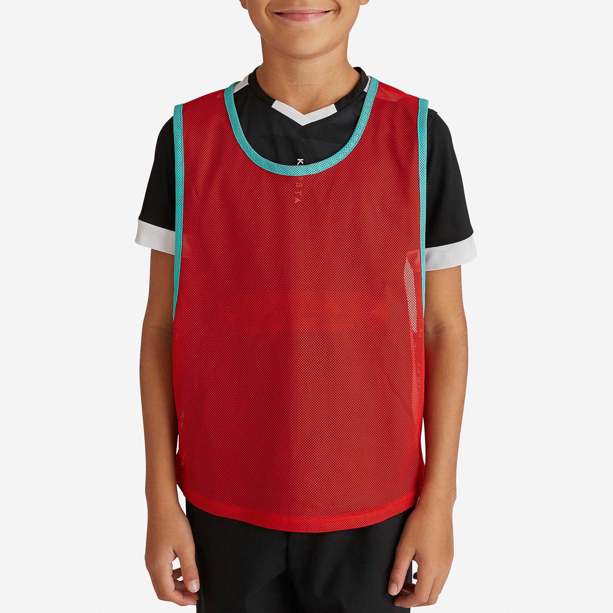 Children's team sports vest red