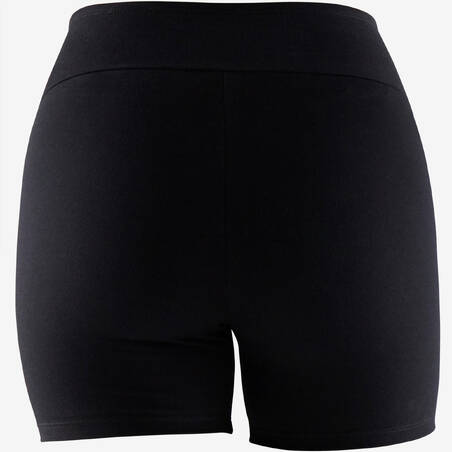 Women's Pilates & Gentle Gym Slim-Fit Shaping Shorts 900 - Black