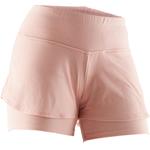 Domyos Short voor pilates en lichte gym dames 520 2-in-1