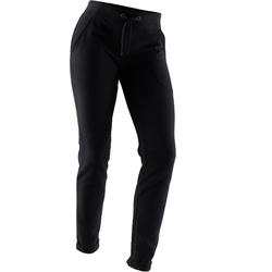 500 Women's Slim-Fit Gentle Gym & Pilates Bottoms - Black