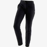 Women's Slim-Fit Fitness Jogging Bottoms 500 - Black