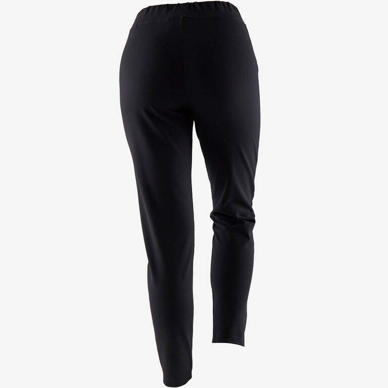 Casall Sportswear - Black Stretch Gym Training Pants with White
