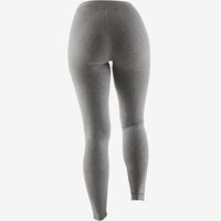 Legging Fit+ 500 slim Pilates Gym douce femme gris AOP