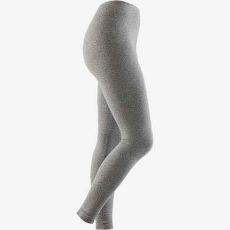 500 Fit+ Women's Slim-Fit Pilates & Gentle Gym Leggings - Grey