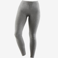 Legging Fit+ 500 slim Pilates Gym douce femme gris AOP