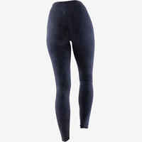 Women's Slim Fitness Leggings Fit+ 500 - Navy Blue