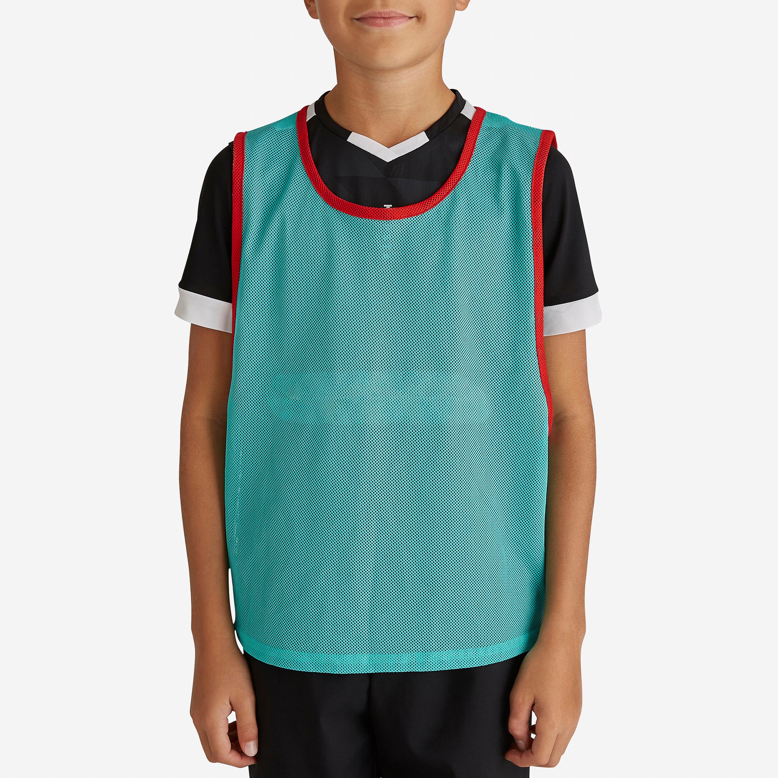 Turquoise children's team sports vest