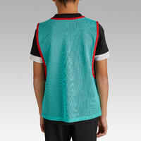 Chasuble sports collectifs enfant turquoise