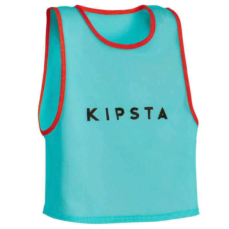 KIPSTA Kids' Team Sports Bib Turquoise Decathlon