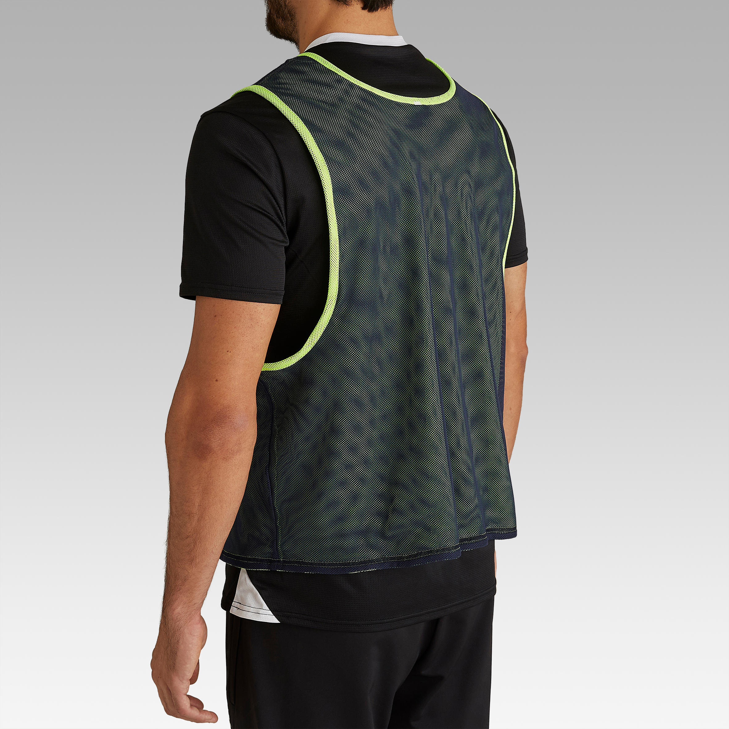 PETO DE FÚTBOL ENTRENAMIENTO ADULTO REVERSIBLE AMARILLO/CELESTE 7/10
