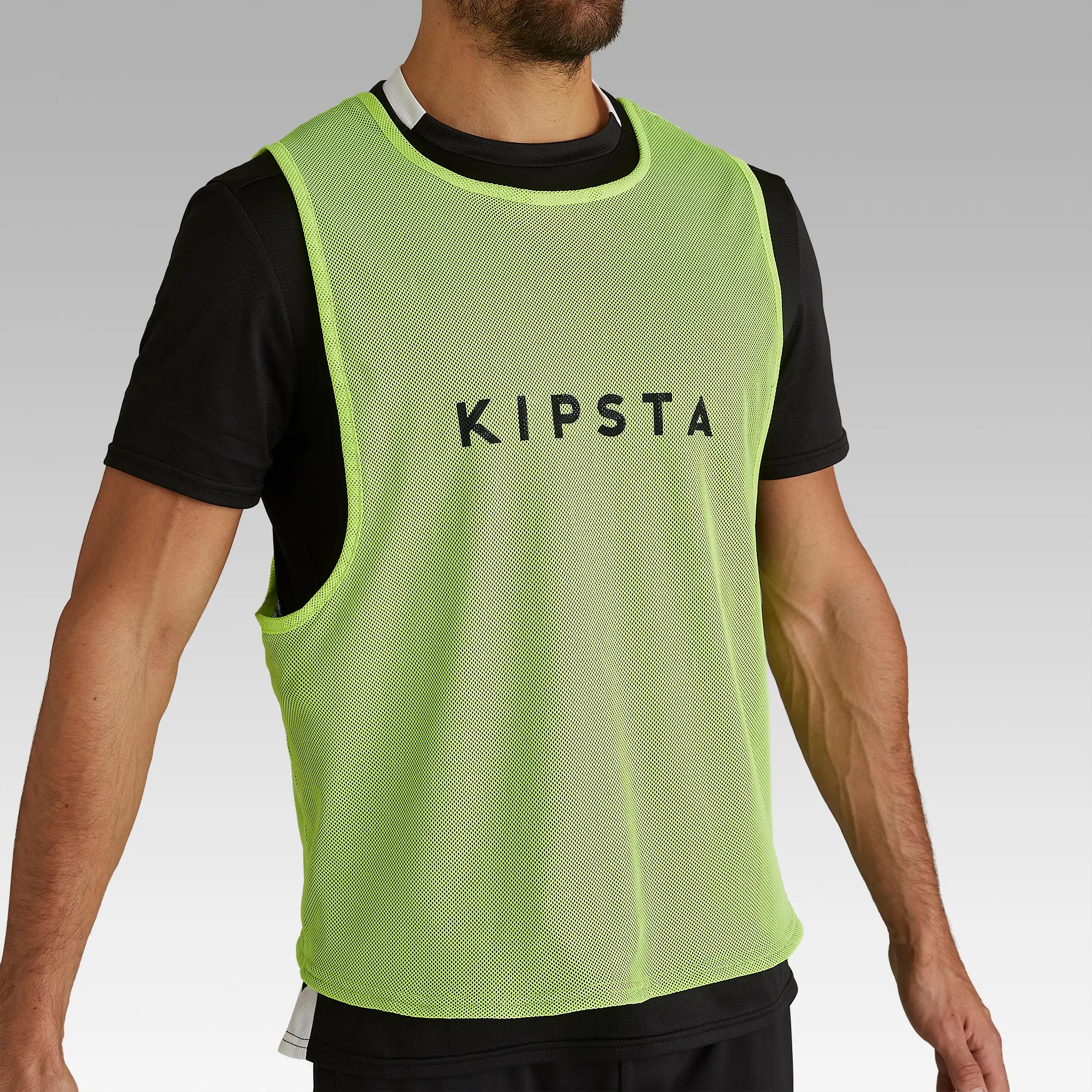 PETO DE FÚTBOL ENTRENAMIENTO ADULTO REVERSIBLE AMARILLO/CELESTE 5/10