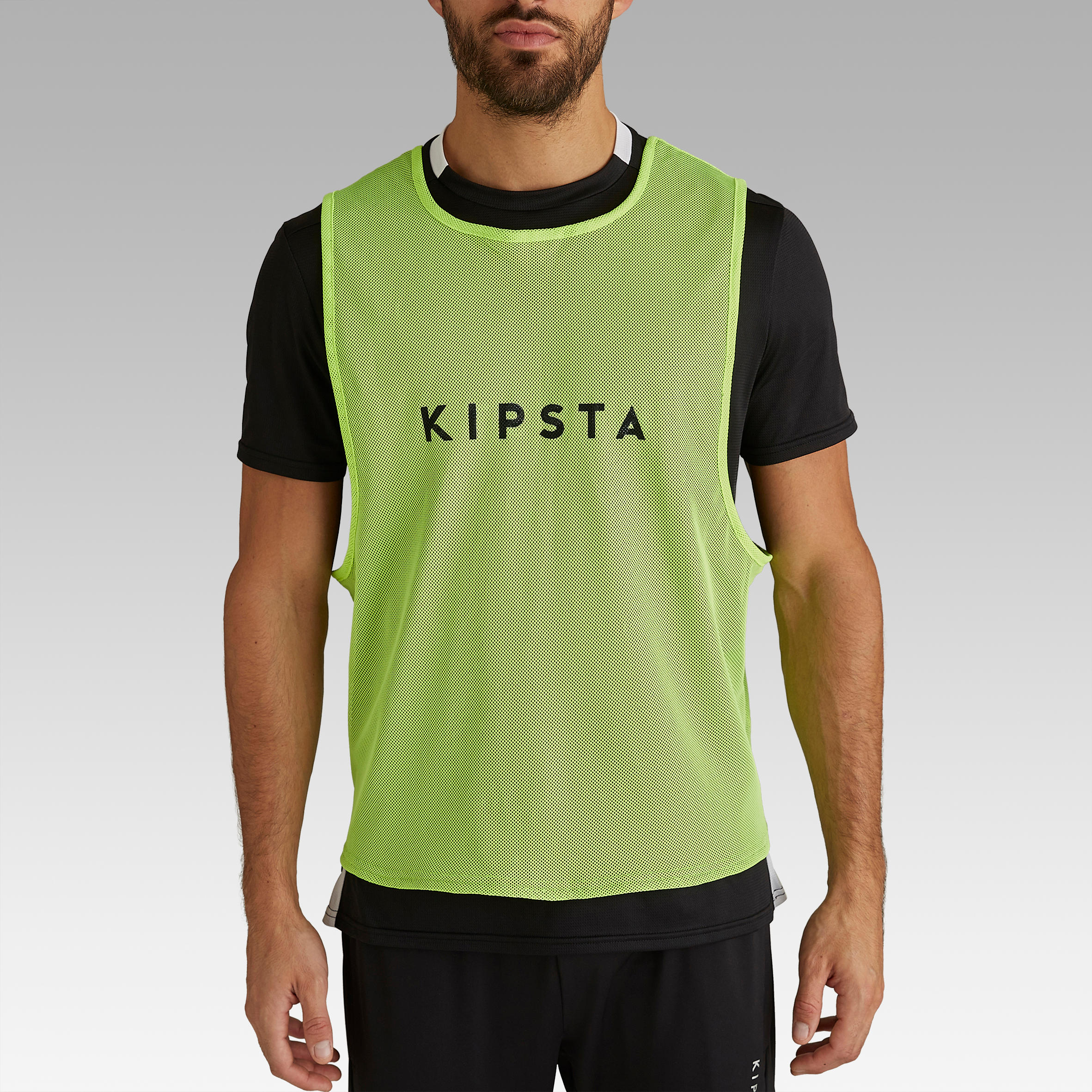 PETO DE FÚTBOL ENTRENAMIENTO ADULTO REVERSIBLE AMARILLO/CELESTE 10/10