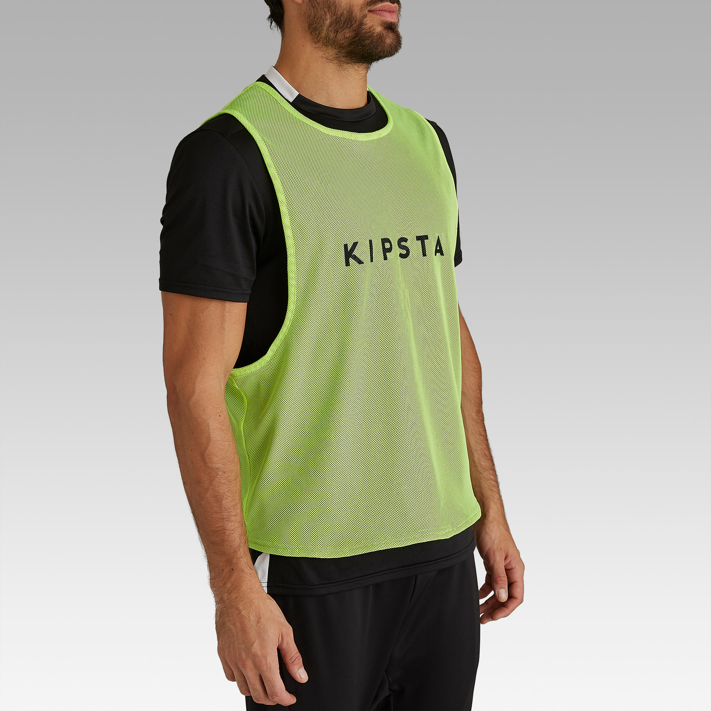 PETO DE FÚTBOL ENTRENAMIENTO ADULTO REVERSIBLE AMARILLO/CELESTE 9/10